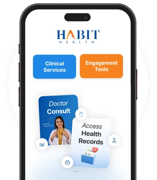 Habit Health app digital healthcare mobile application screen
