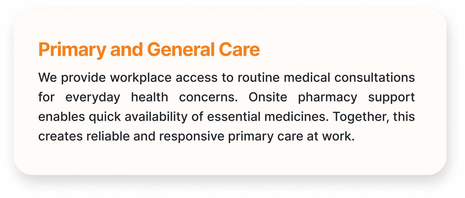 Primary and general care